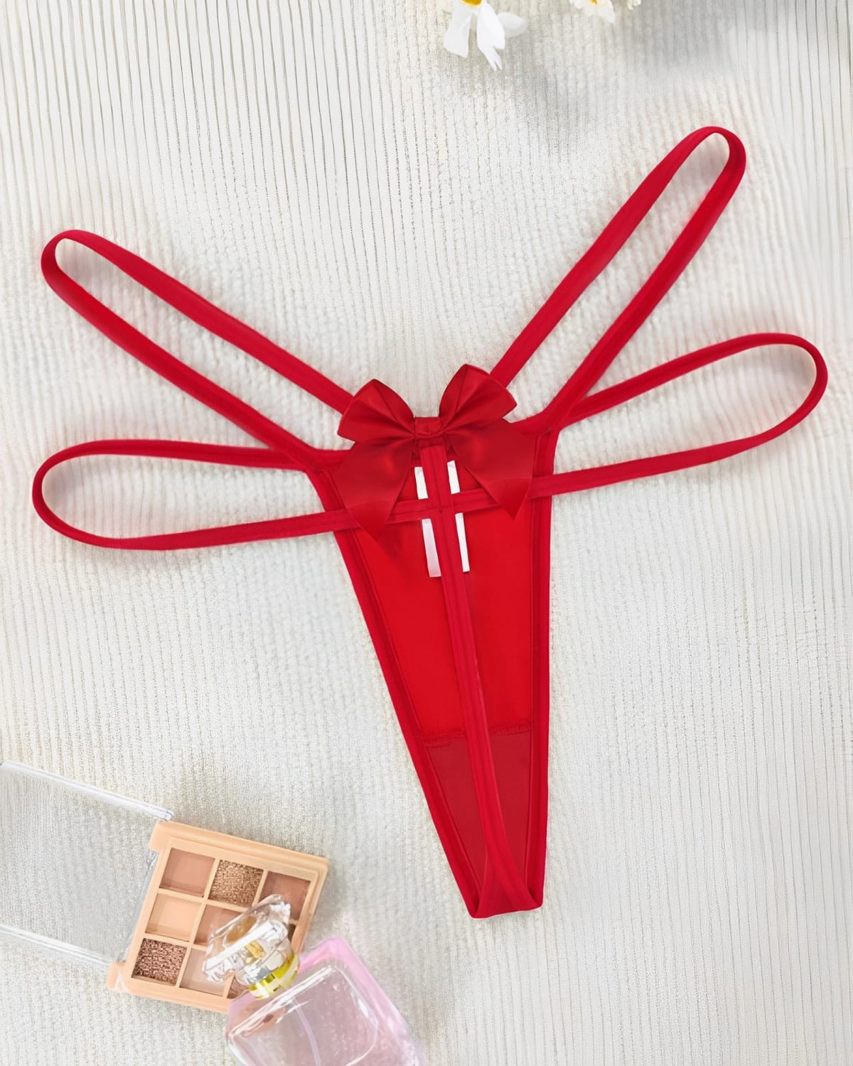 Calcinha fio dental com detalhe em laço - Presente sensual e inesquecível