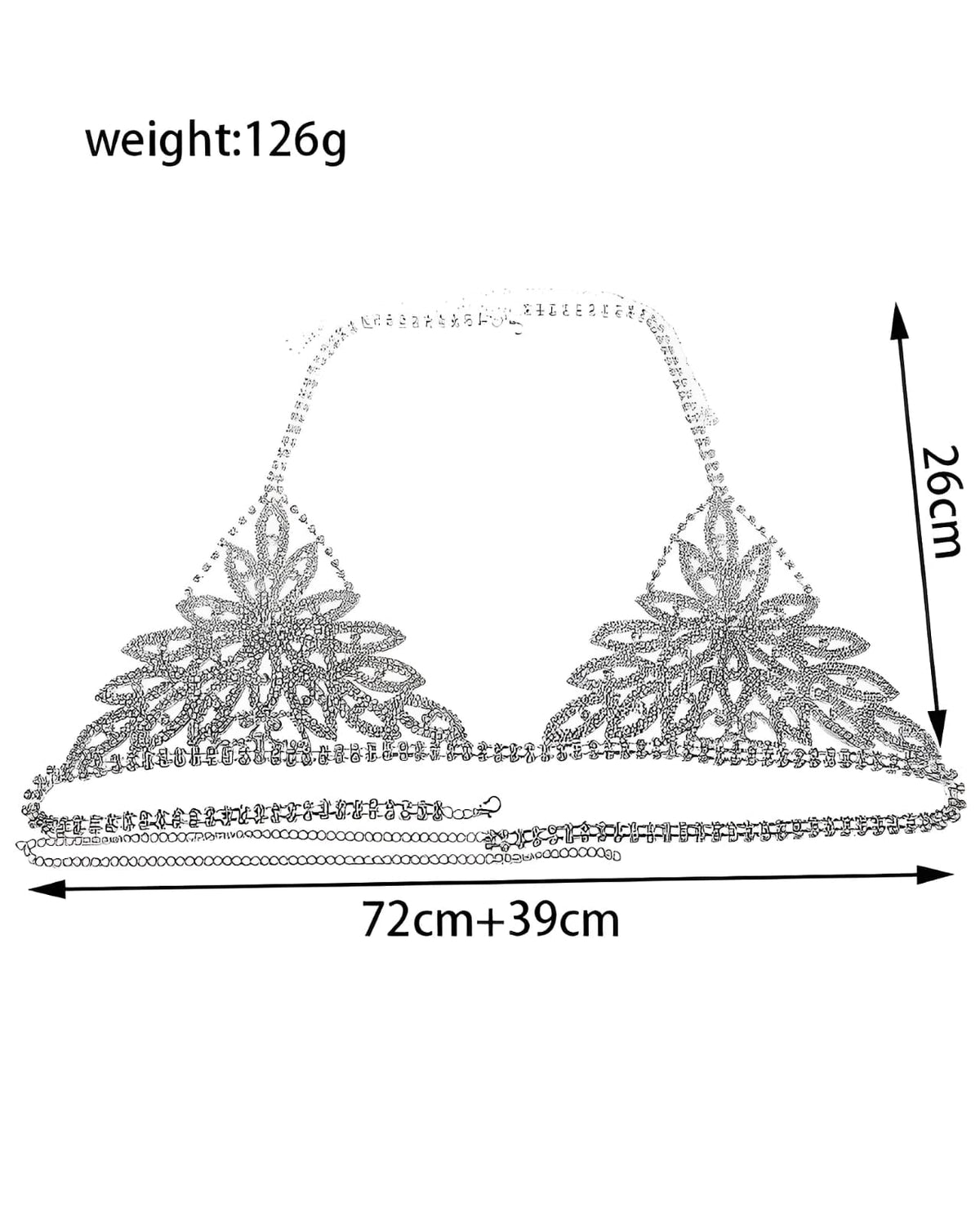 Sutiã de Strass Luxo Prata – Top Brilhante para Festa e Balada - Coleção Gold