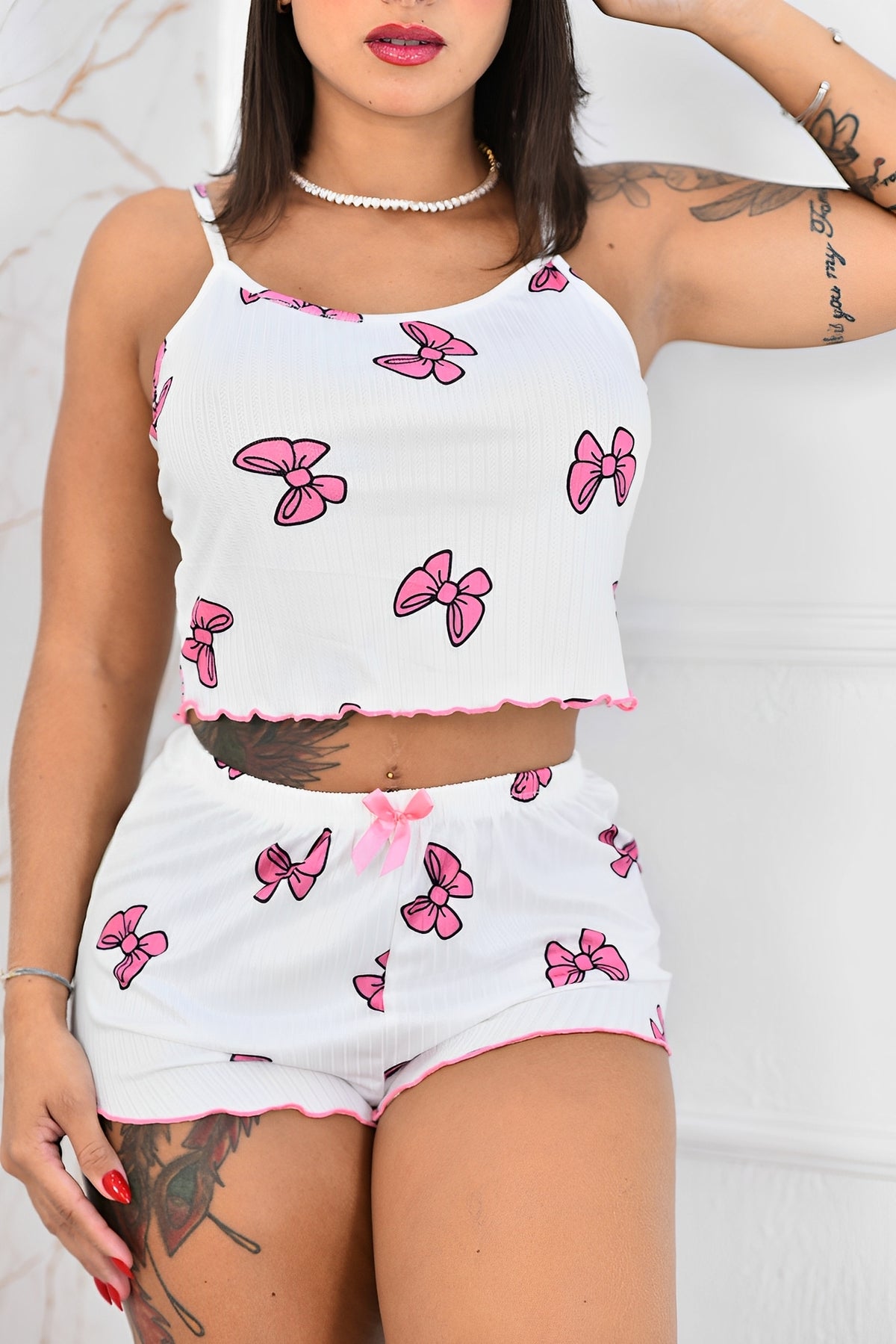 BabyDoll Laços Rosas – Fofo, Feminino e Extremamente Confortável