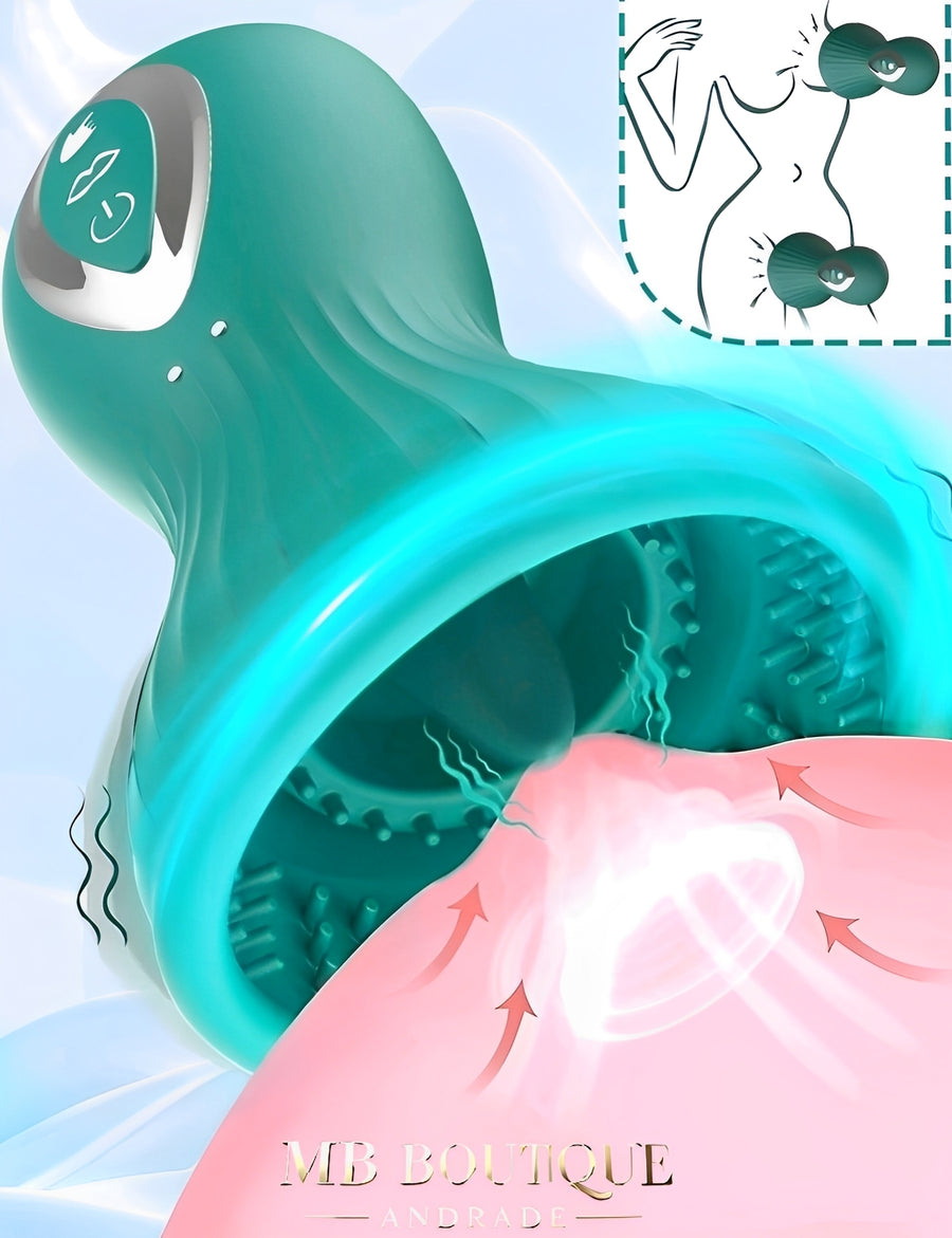 Vibrador de Sucção com 7 Modos de Vibração e Estímulo de Língua - Prazer Total no Toque