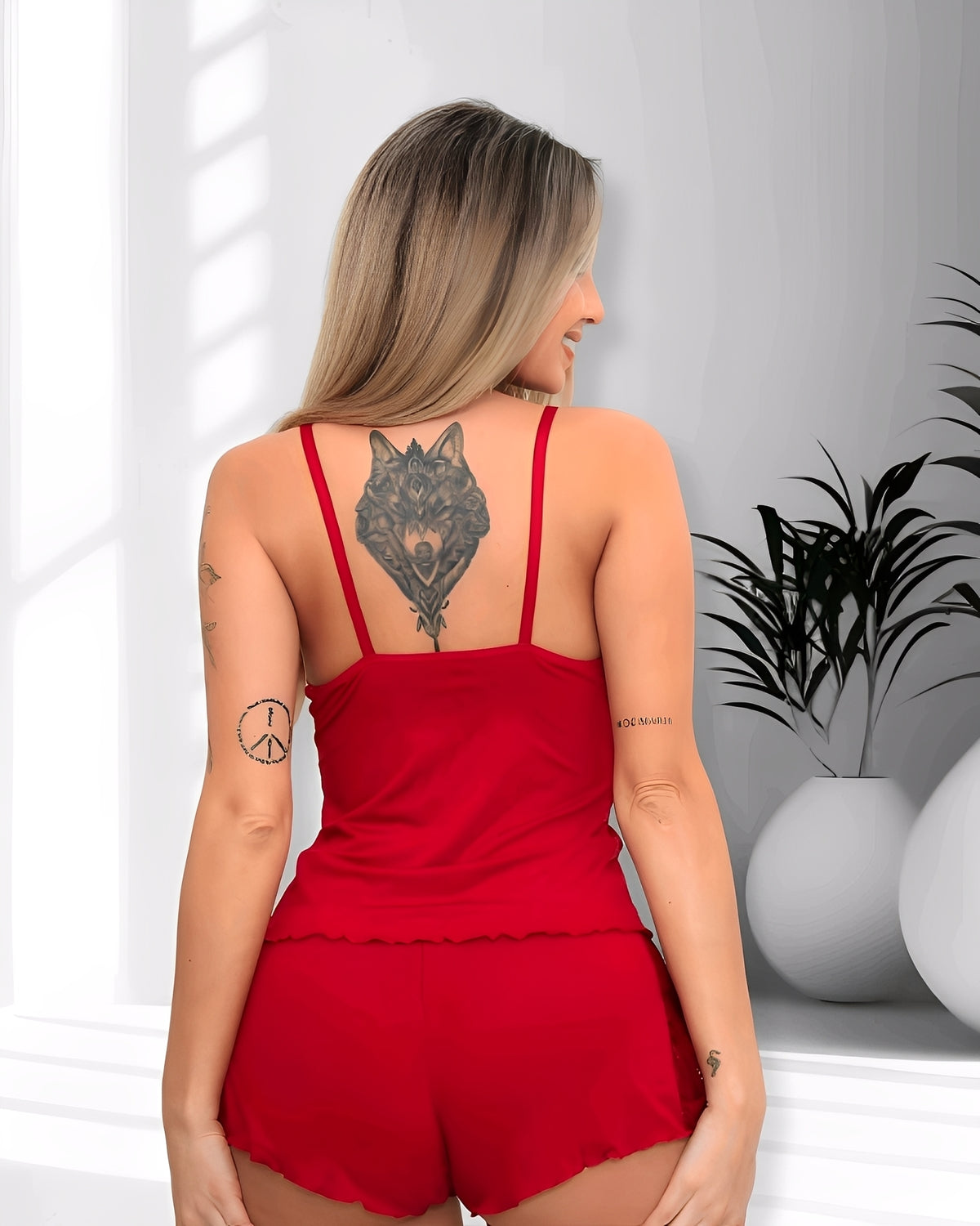 Short Doll Feminino em Microfibra com Renda – Conjunto P ao GG