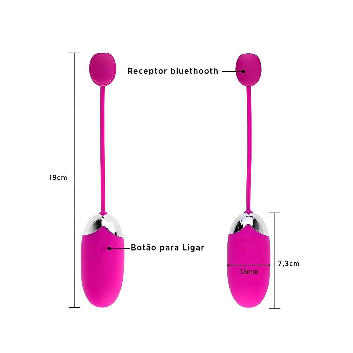Kit Noite Selvagem na Varanda - Conjunto Transparente + Vibrador Bluetooth com Controle Remoto