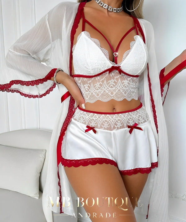 Baby Doll Branco com Renda e Hobby – Romântico e especial como uma poesia