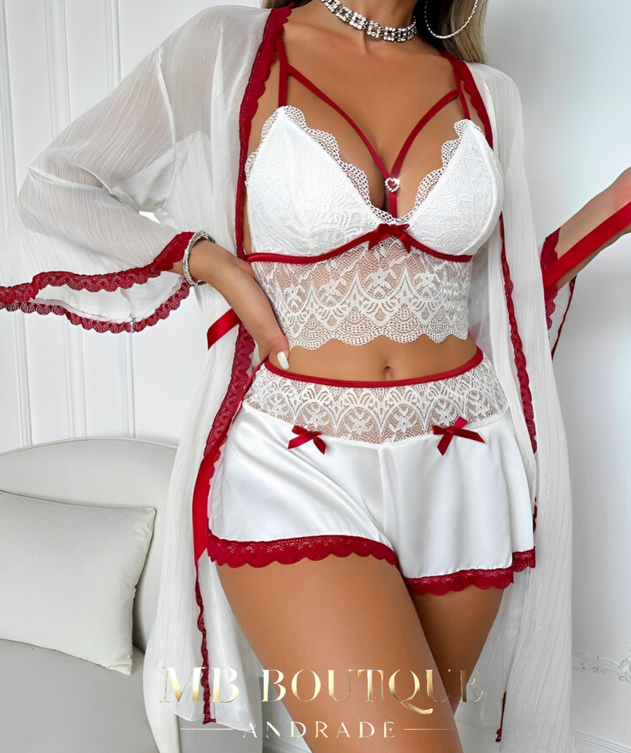 Baby Doll Branco com Renda e Hobby – Romântico e especial como uma poesia