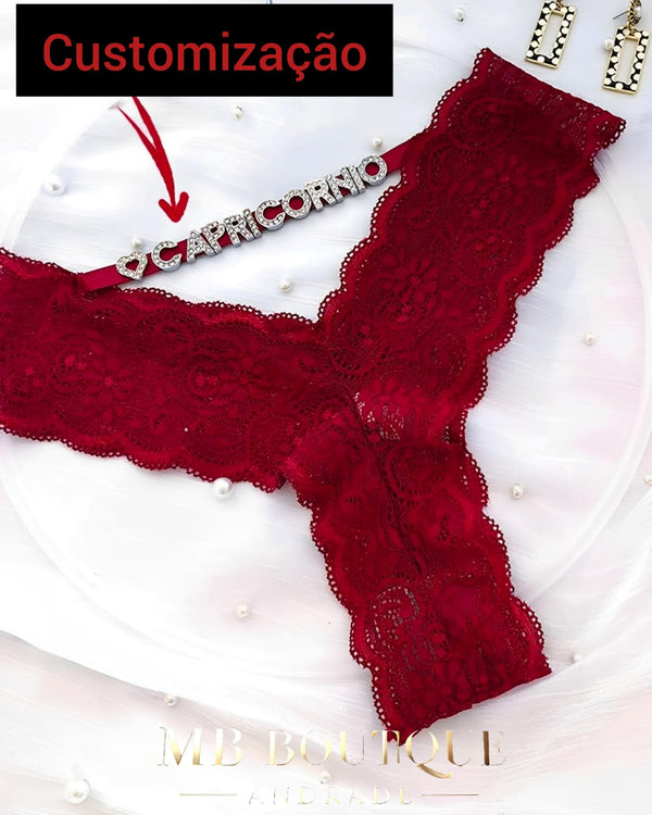 Calcinha de Renda Personalizada com Nome – Encanto Exclusivo