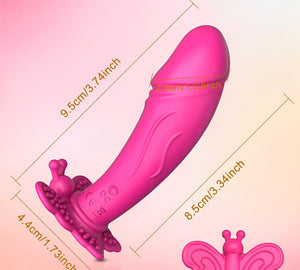 Kit Sedução na Estrada - Calcinha Borboleta + Vibrador Borboleta Vestível