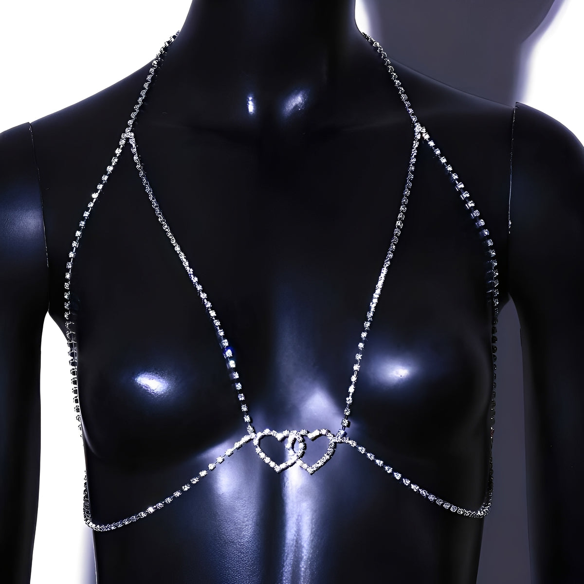 Body Chain Corações Duplos – Coleção Gold