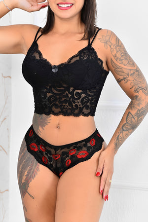 Calcinha confortável de renda