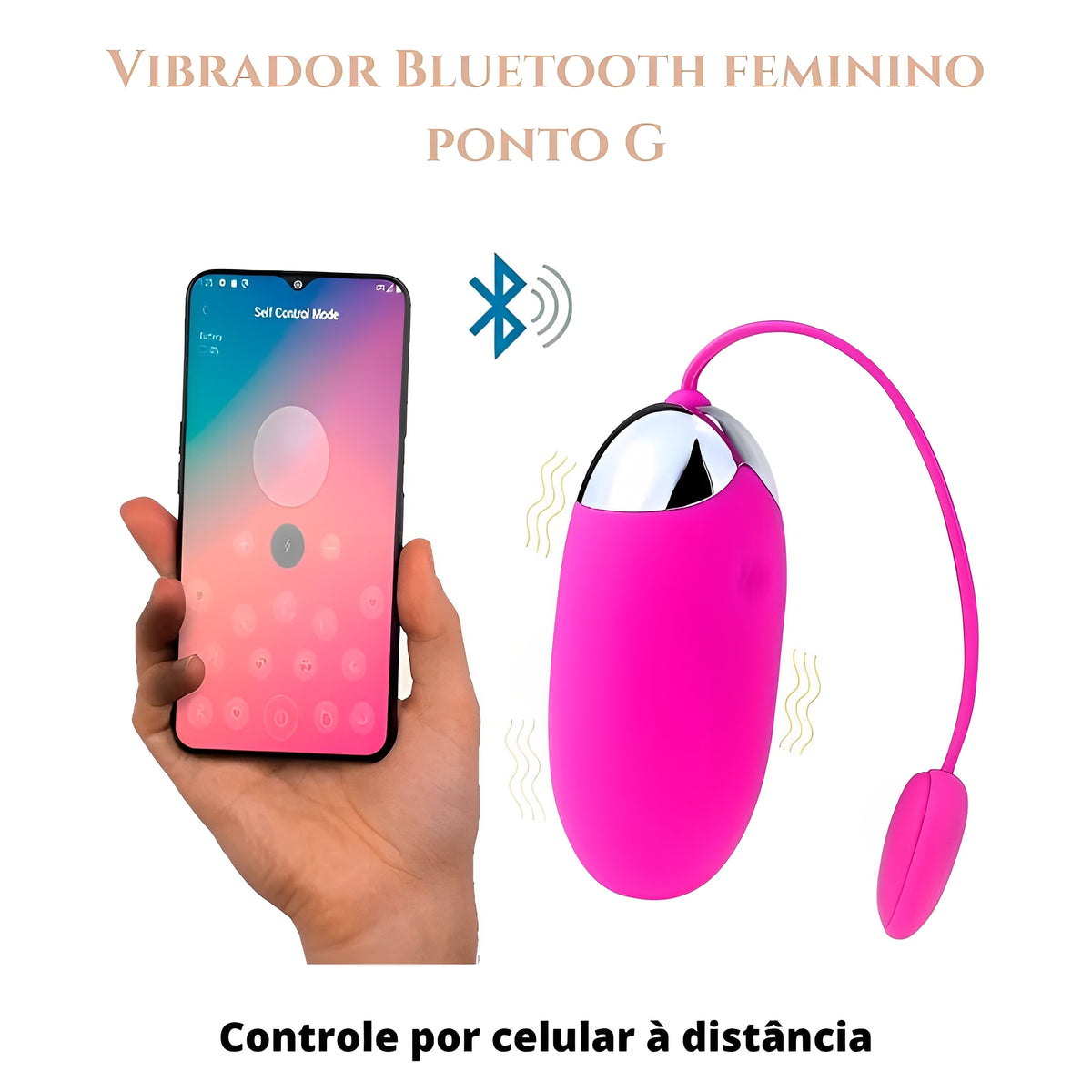 Kit Noite Selvagem na Varanda - Conjunto Transparente + Vibrador Bluetooth com Controle Remoto