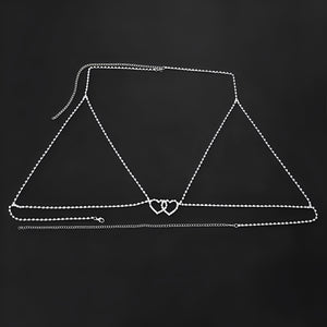 Body Chain Corações Duplos – Coleção Gold
