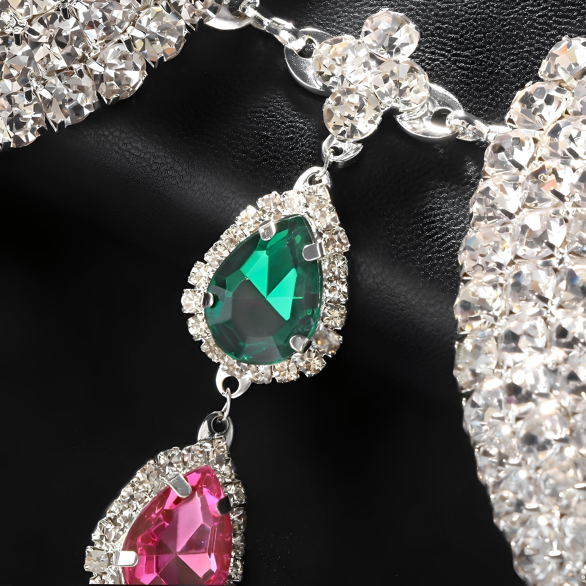 Sutiã Strass Luxo com Pedras Coloridas – Dourado e Prata, Exclusivo P ao G