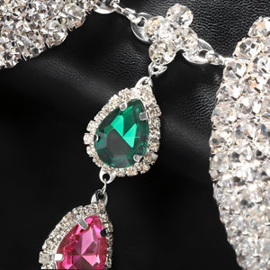 Sutiã Strass Luxo com Pedras Coloridas – Dourado e Prata, Exclusivo P ao G