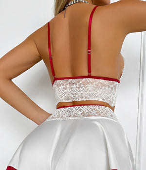 Baby Doll Branco com Renda e Hobby – Romântico e especial como uma poesia