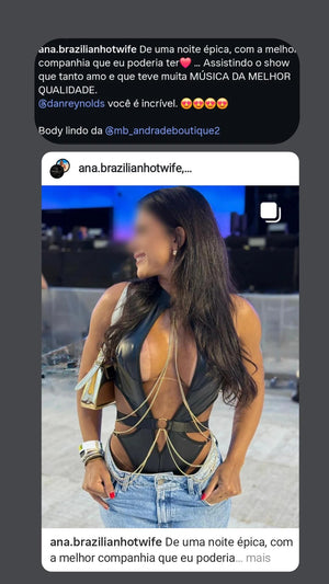 Body Preto com Correntes Douradas – Lingerie Fetichista Ajustável, Sem Bojo e Sem Aro (P ao GG)