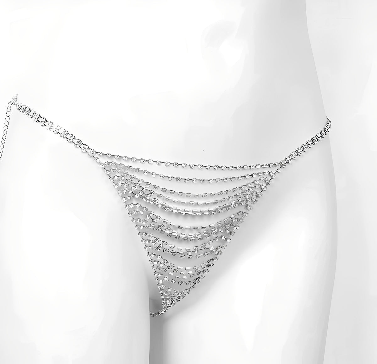 Calcinha Corrente com Strass – Coleção Gold | Lingerie Joia de Luxo - Para noites ousadas