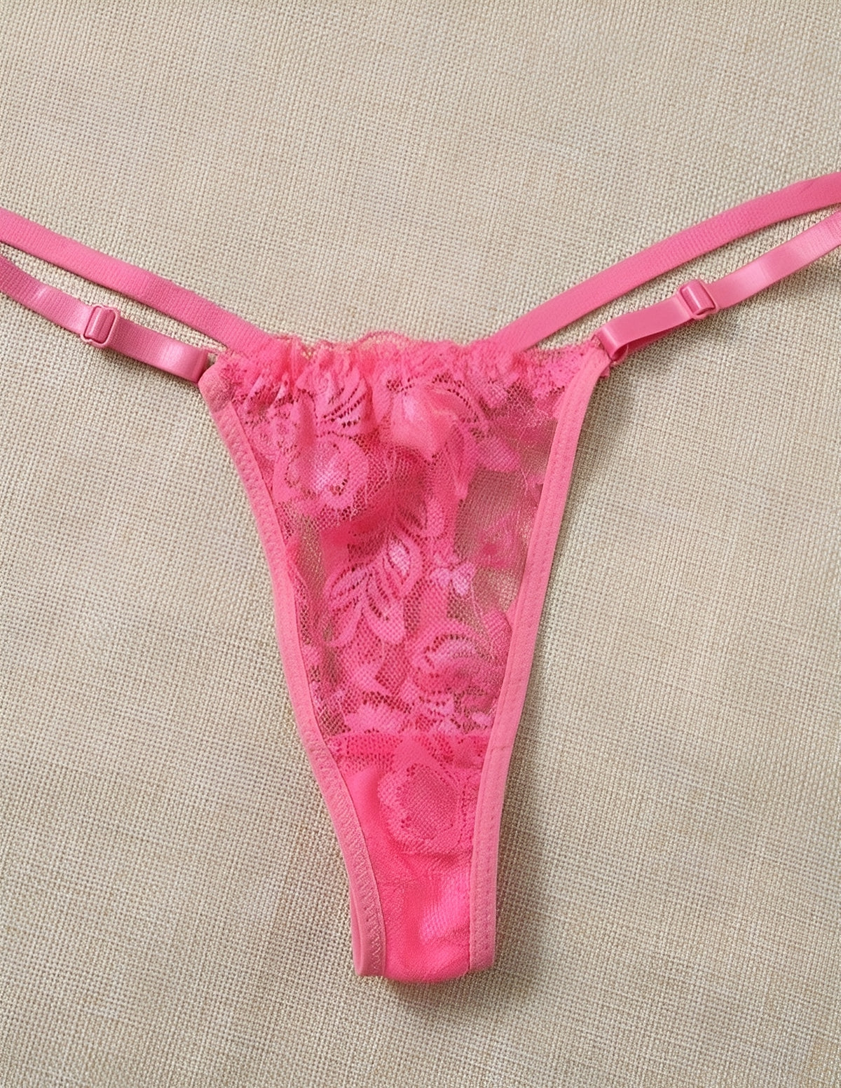 Kit 7 Calcinhas Fio Dental em Renda Regulável – Lingerie Delicada e Exclusiva P ao GG