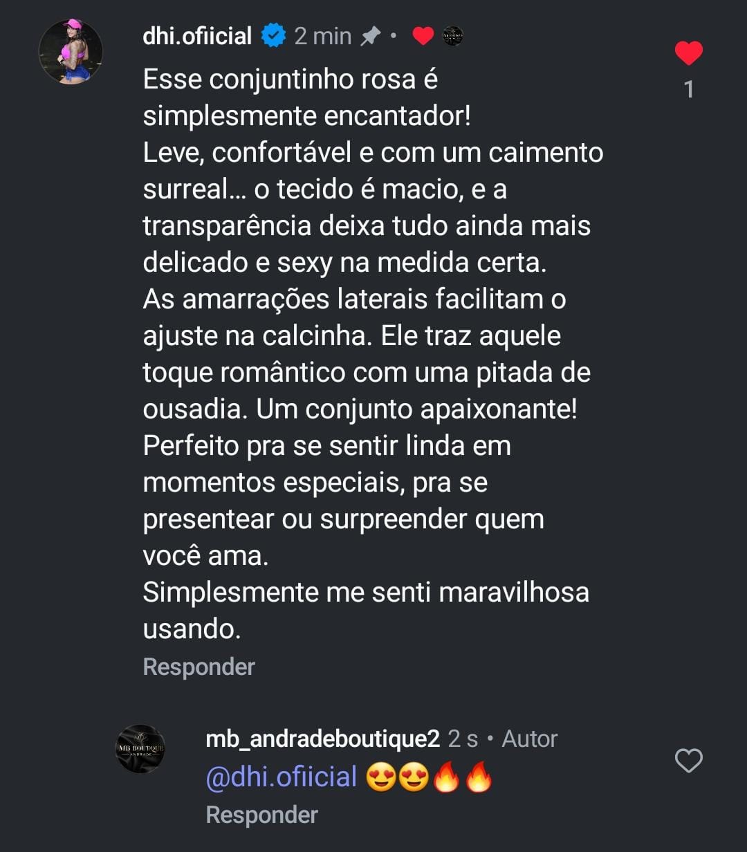 Conjunto Rosa P ao GG – Lingerie Sexy de Tule Bordado com Calcinha Fio e Cropped Transparente
- não acompanha tapa seios