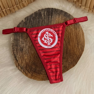 Calcinha Fio Dental com Regulagem - Lingerie Feminina Sensual P ao GG - Flamengo,Corinthians, Palmeiras, São Paulo, Cruzeiro, Vasco, Fluminense, Atlético Mineiro, Grêmio, Brasil