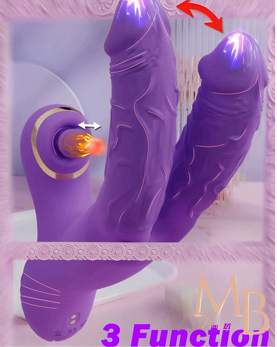 Vibrador 3 em 1 - com 10 modos de vibração - à prova d'água