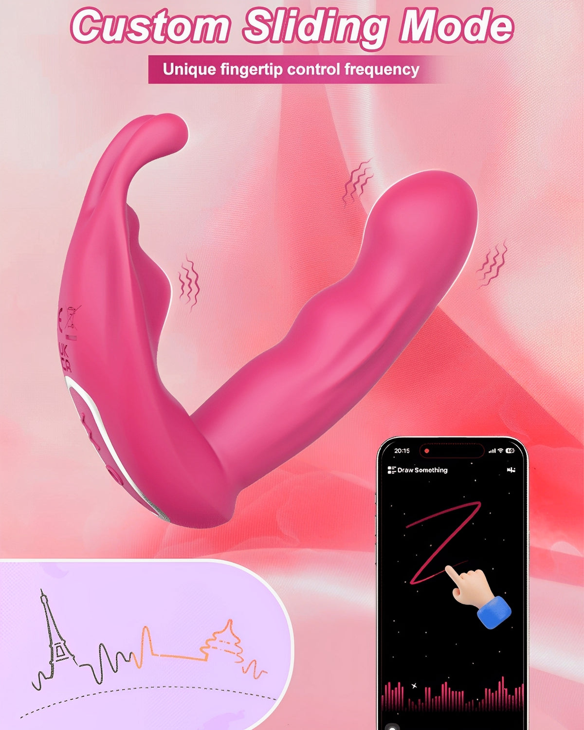 Acessório Vibrador Vestível com Controle por App - Estimulação Dupla com Discrição e Prazer Personalizado
