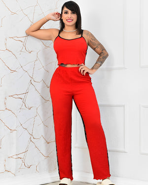 BabyDoll Vermelho Transparente Kiss – Atitude e Conforto para Noites Frias