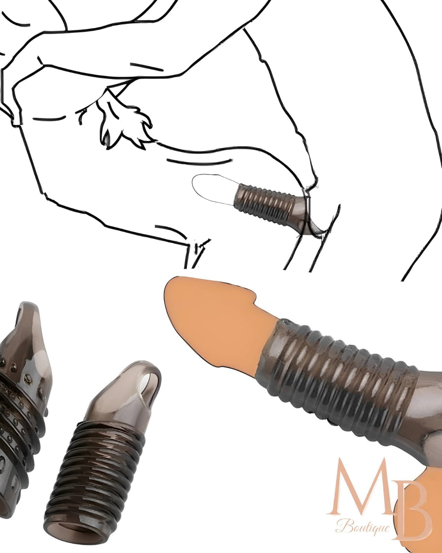 Kit com 2 Capas Penianas Texturizadas - Prolongue o Prazer e Retarde a Ejaculação