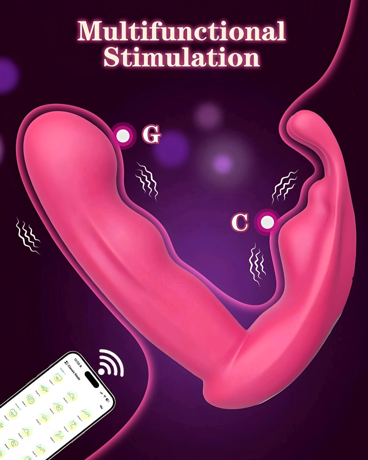 Acessório Vibrador Vestível com Controle por App - Estimulação Dupla com Discrição e Prazer Personalizado