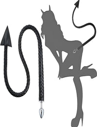 Chicote Erótico Preto com Plug Anal – Fetiche e BDSM para Casais