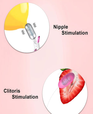  Estimulador de Mamilos e Clitóris com Vibração e Controle USB