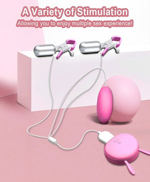  Estimulador de Mamilos e Clitóris com Vibração e Controle USB