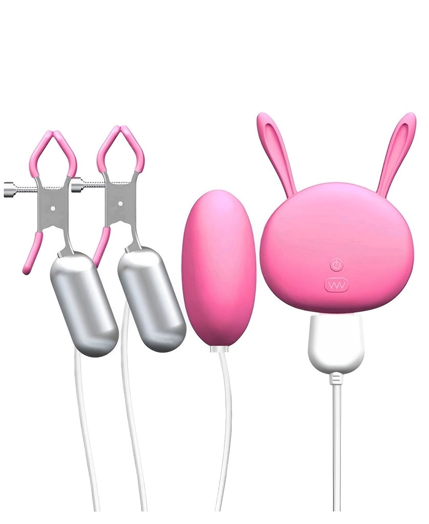  Estimulador de Mamilos e Clitóris com Vibração e Controle USB