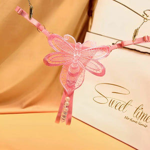 Calcinha Borboleta Luxury – Com Pérolas e Regulagem Lateral